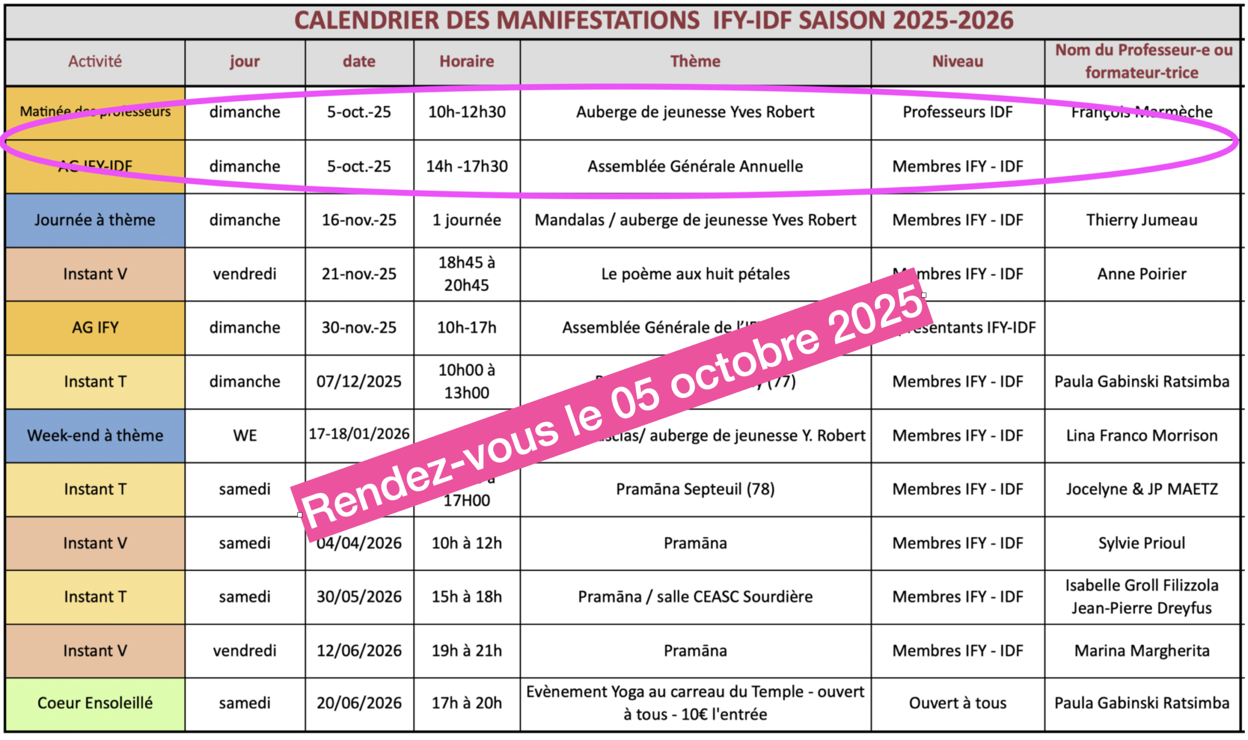 IFY - Assemblée Générale IFY-IDF