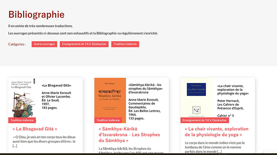 IFY - La page Bibliographie du site fait peau neuve.