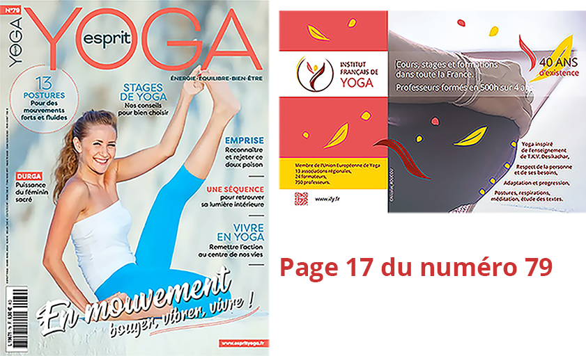 IFY - Publicité IFY dans Esprit Yoga Magazine.